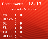 Domainbewertung von www.uni-elektro.de